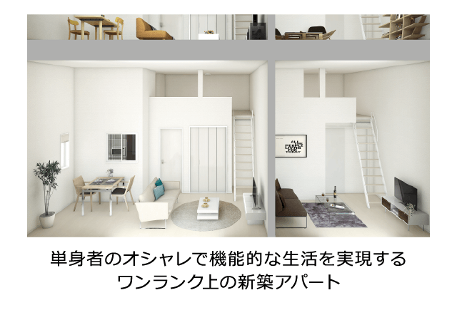 単身者のオシャレで機能的な生活を実現するワンランク上の新築アパート