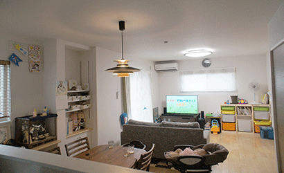 一続きのリビング