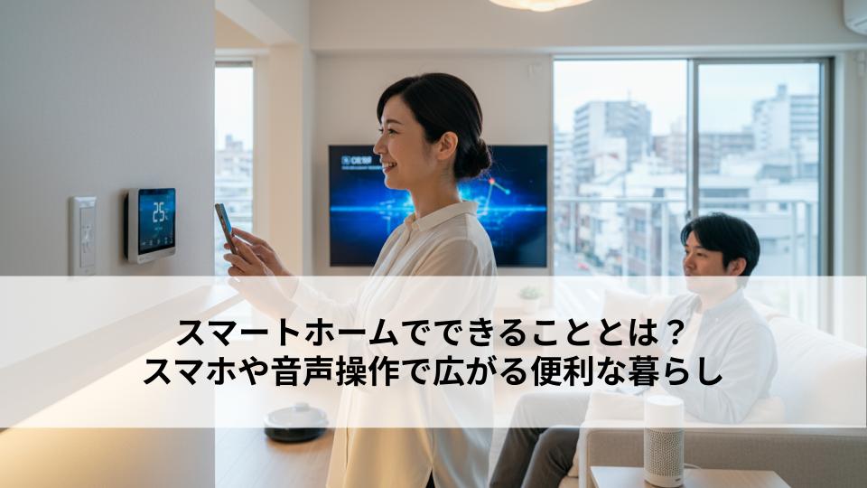 スマートホームでできることとは？スマホや音声操作で広がる便利な暮らし